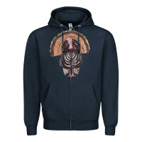 Navy turkey Zipper Hoodie - FaDigitalArtStudio
