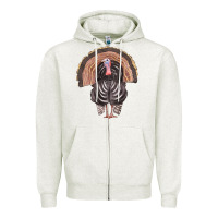 Oatmeal Heather turkey Zipper Hoodie - FaDigitalArtStudio