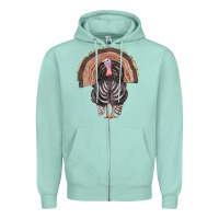 Seafoam turkey Zipper Hoodie - FaDigitalArtStudio