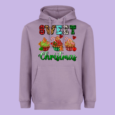 Sweet Christmas With Cupcake Heavyweight Hoodie Designed By Adodesignshop