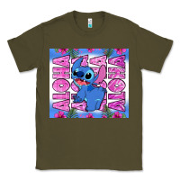 Army Green aloha stitch Classic Tee - Zillion Design Studio