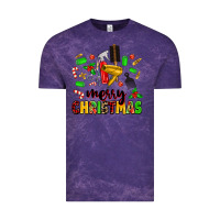 Cloud Purple merry christmas hair Vintage Tee - MaliasSmallBusiness