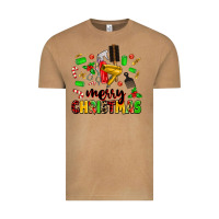 Vintage Camel merry christmas hair Vintage Tee - MaliasSmallBusiness