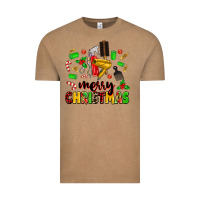 Vintage Coffee merry christmas hair Vintage Tee - MaliasSmallBusiness