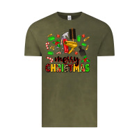 Vintage Olive merry christmas hair Vintage Tee - MaliasSmallBusiness
