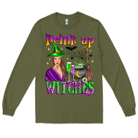 Army Green drink up witches Long Sleeve Tee - Zillion Design Studio