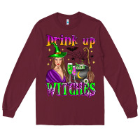 Burgundy drink up witches Long Sleeve Tee - Zillion Design Studio