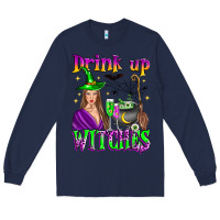 Navy drink up witches Long Sleeve Tee - Zillion Design Studio