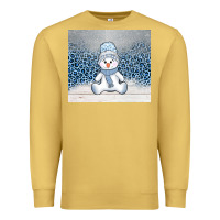 Antique Gold winter snowman Premium Sweatshirt - AdoDesignShop