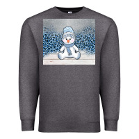 Charcoal Heather winter snowman Premium Sweatshirt - AdoDesignShop
