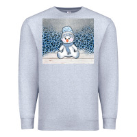 Heather Grey winter snowman Premium Sweatshirt - AdoDesignShop
