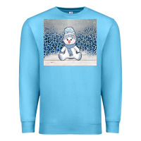 Ocean Blue winter snowman Premium Sweatshirt - AdoDesignShop