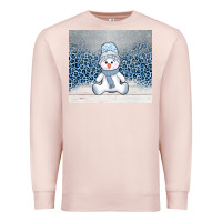 Pale Pink winter snowman Premium Sweatshirt - AdoDesignShop
