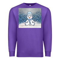 Purple winter snowman Premium Sweatshirt - AdoDesignShop