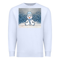 White winter snowman Premium Sweatshirt - AdoDesignShop