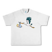 Lunar Rock stork with baby boy Urban Heavy Tee - BarkalooDesign