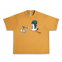 Peanut Butter stork with baby boy Urban Heavy Tee - BarkalooDesign