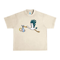Sandshell stork with baby boy Urban Heavy Tee - BarkalooDesign