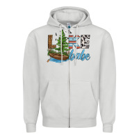 Dove Grey lake babe Zipper Hoodie - HRA Design Shop