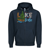 Navy lake babe Zipper Hoodie - HRA Design Shop