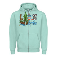 Seafoam lake babe Zipper Hoodie - HRA Design Shop