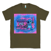 Army Green touch me and i will bite you stitch Classic Tee - Zillion Design Studio