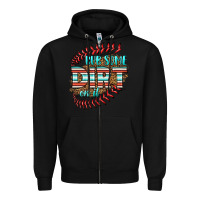 Black rub some dirt on it softball Zipper Hoodie - HRA Design Shop