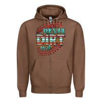 Chestnut rub some dirt on it softball Zipper Hoodie - HRA Design Shop