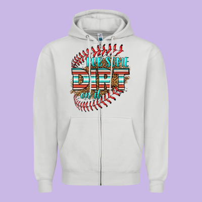 Rub Some Dirt On It Softball Zipper Hoodie Designed By Hra Design Shop