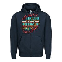 Navy rub some dirt on it softball Zipper Hoodie - HRA Design Shop