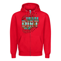 Red rub some dirt on it softball Zipper Hoodie - HRA Design Shop