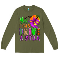 Army Green yes i can drive a stick Long Sleeve Tee - Zillion Design Studio