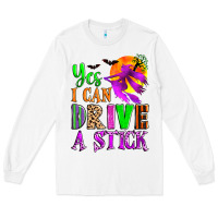 White yes i can drive a stick Long Sleeve Tee - Zillion Design Studio
