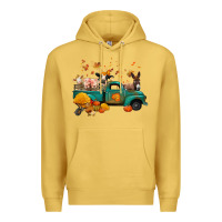 Antique Gold fall farm animals truck nancy Premium Hoodie - NancyCooperArtShop