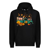 Black fall farm animals truck nancy Premium Hoodie - NancyCooperArtShop