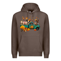 Coffee fall farm animals truck nancy Premium Hoodie - NancyCooperArtShop