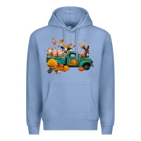 Colony Blue fall farm animals truck nancy Premium Hoodie - NancyCooperArtShop