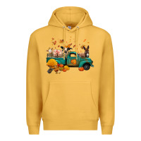 Mustard fall farm animals truck nancy Premium Hoodie - NancyCooperArtShop