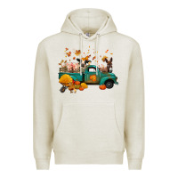 Oatmeal Heather fall farm animals truck nancy Premium Hoodie - NancyCooperArtShop
