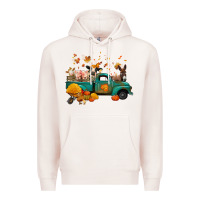 Pale Pink fall farm animals truck nancy Premium Hoodie - NancyCooperArtShop