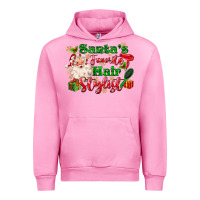 Fuchsia Pink santas favorite hair stylist Urban Hoodie - MaliasSmallBusiness