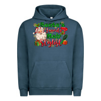Pigment Midnight Navy santas favorite hair stylist Urban Hoodie - MaliasSmallBusiness