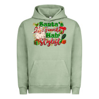 Pigment Oil Green santas favorite hair stylist Urban Hoodie - MaliasSmallBusiness