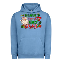 Pigment Pebble Blue santas favorite hair stylist Urban Hoodie - MaliasSmallBusiness