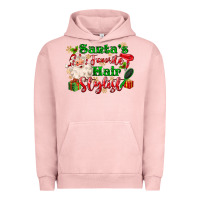 Pigment Salmon santas favorite hair stylist Urban Hoodie - MaliasSmallBusiness
