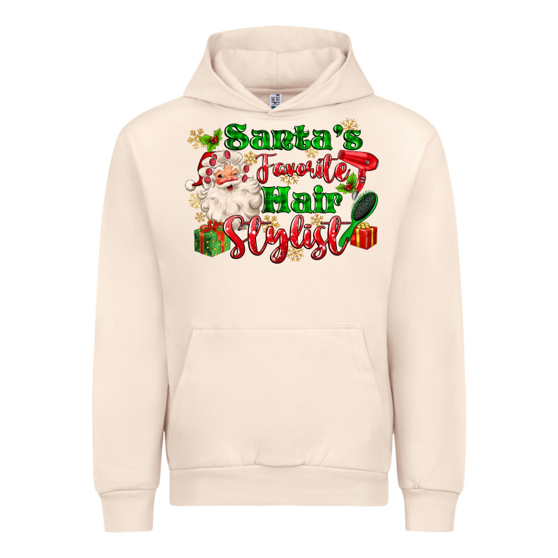 Santas Favorite Hair Stylist Urban Hoodie by MaliasSmallBusiness | Teevron
