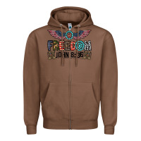Chestnut freedom john Zipper Hoodie - CowhideDigitalArt