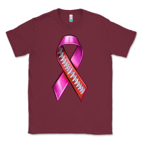 Burgundy Breast Cancer Ribbon American Football Classic Tee - texasbilliewilder