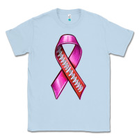 Dusty Blue Breast Cancer Ribbon American Football Classic Tee - texasbilliewilder