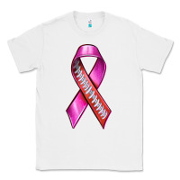 White Breast Cancer Ribbon American Football Classic Tee - texasbilliewilder